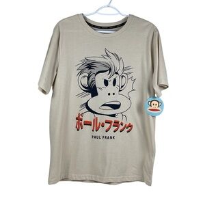Paul Frank Double Sided Graphic T-Shirt  Beige NWT Men’s Size S